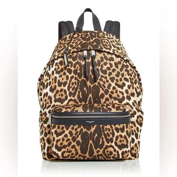 City Bag Leopard Print Backpack - Picture 1 of 6